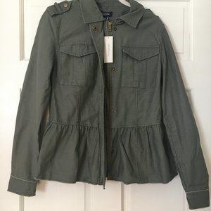 NWT Francesca's Olive Peplum Jacket